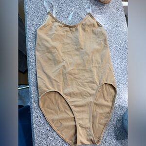 Girls Nude Seamless Camisole Undergarment for dance costumes with Clear Straps